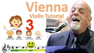 Vienna by Billy Joel sheet music and easy violin tutorial