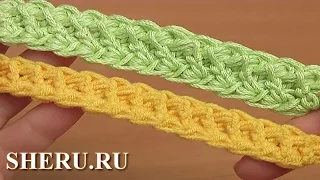 Шнур гусеничка с пышными столбиками Урок 100 How to Crochet Cord For Romanian Lace