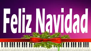 Jose Feliciano - Feliz Navidad - EASY PIANO TUTORIAL
