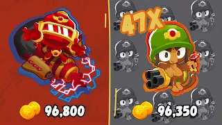 Tier 5 VS Tier 2 Military Towers (Same Price Comparison) | BTD6