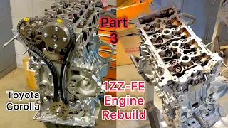 1ZZ-FE 1.8L Engine Rebuild || Timing Chain Replacement || Valve Clearance Of Toyota Corolla
