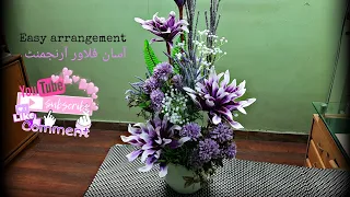 Artificial flowers arrangements/artificial flowers arrangements with vase/Easy flower arrangements