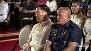 Duterte at the oath taking of PNP star rank officers