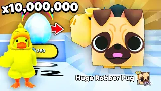 I Opened 10 MILLION Eggs with 2,575% Huge Chance and got THIS in Pet Simulator 99