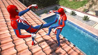 GTA 5 Water Ragdolls | SPIDERMAN Jumps/Fails ep.19 (Euphoria physics, Falls, Funny Moments)