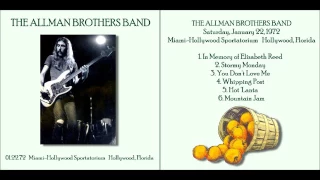 The Allman Brothers Band January 22, 1972 Hollywood, Florida