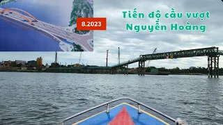 Đi cano ra tận công trường xem tiến độ cầu vượt Nguyễn Hoàng qua sông Hương | Le Quang Channel