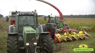 Mais hakselen met loonbedrijf J. De Vries Kuinre bij melkveebedrijf Ziel Oldeholtpade