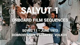 Salyut 1 Onboard Films - Soyuz 11 Crew - Restored footage, Soviet Space Station, Silent, 1973