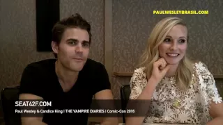 Legendado: Paul Wesley e Candice King comentam sobre Steroline e o fim de The Vampire Diaries!