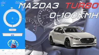 Mazda3 Sedán Turbo 0 a 100km/h (0-62MPH) a nivel del mar
