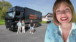 Campervan mit 25 Tonnen Wohnmobil CE Führerschein 💥 Jeannes 1. Fahrstunde auf dem 510PS Actros L