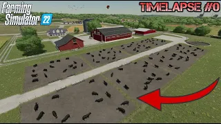 Building realistic $3 MILLION DOLLAR FARM with FEEDLOTS in ELMCREEK! 🐮🚜💨 | [FS22] - Timelapse #0