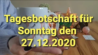 Deine Tagesbotschaft für "SONNTAG" den 27.12.2020 🎄 "Höre auf Dein Bauchgefühl ...!" 💝🍀🌟⚓💕