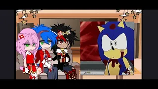 Sonic and Shadow+AMY react to? ll SONADOW ll STH ll My au ll jumpscare warning! ll