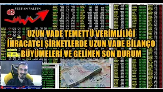 BORSADA YILLIKLANDIRILMIŞ BİLANÇO BÜYÜMESİ TEMETTÜ VERİMİLİLİĞİ TEMETTÜ VERİMLİLİĞİNİN HAYATİ ÖNEMİ