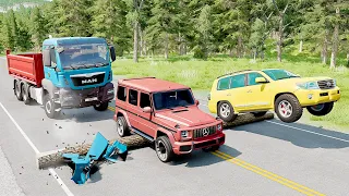 Mobil vs Fallen Tree #11 - BeamNG Drive