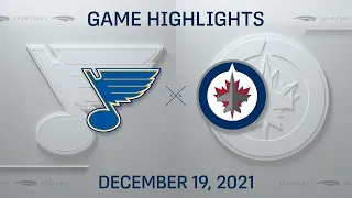 NHL Highlights | Blues vs. Jets - Dec. 19, 2021