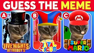 Guess The Meme SONG🎤🐱 Chipi Chipi Chapa Chapa Cat, The Amazing Digital Circus, Smurf Cat, Skibidi