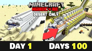 I Survived 100 Days ONLY DESERT with CRASHED AIRCRAFT in Minecraft Hardmode | in Hindi