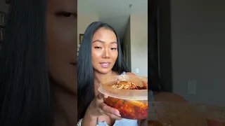 Trying Raw Marinated Kimchi Crab