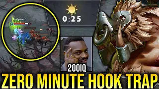 PUDGE GOD!! ZERO MINUTE HOOK TRAP!! 100% HE STUCK CAN'T MOVE 200IQ HOOK BY LEVKAN | GENIUS PUDGE