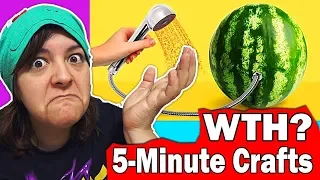 WORST CRAFT CHANNEL! 3 GARBAGE 5 MINUTE CRAFTS DIY life hacks SaltEcrafter Reacts #3