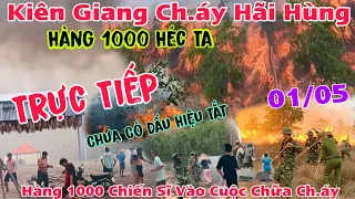 Trực Tiếp Ch.áy Rừng Hãi Hùng Kiên Giang chưa có dấu hiệu tắt hàng 1000 chiến sĩ vào cuộc hỗ trợ