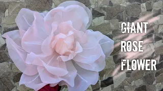 How to Make Giant Organza Flower , Rose Flower