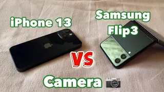 Samsung Z flip 3 vs iPhone 13 Camera Test 📷