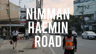 Nimmanhaemin Road : Chiang Mai, Thailand | Walking Tour [4K]