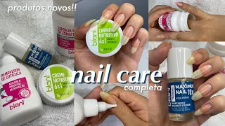 NAIL CARE COM PRODUTOS NOVOS |Rotina das unhas 💅🏻 🫧