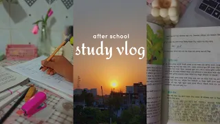 my aftter school study vlog: 📚productive study routine,taking notes,exam prep,skincare and etc.