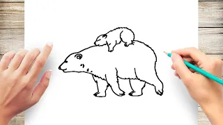 How to Draw Mother And Baby Bear