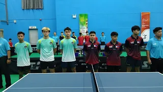 Boys Tim table tennis U19 SEATTA Brunei 2023 Hafidz Indonesia vs Chaves Filiphina