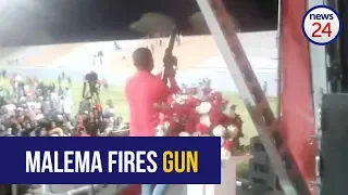 WATCH: Julius Malema appears to fire assault rifle during EFF after party rally