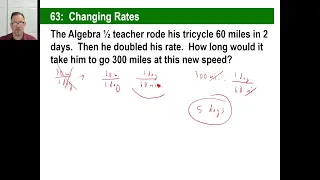 Saxon Math - Pre-Algebra 1/2: 3rd Edition (Lesson 63) - Changing Rates