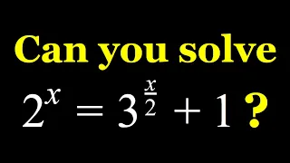 Solving a Non-standard Exponential Equation