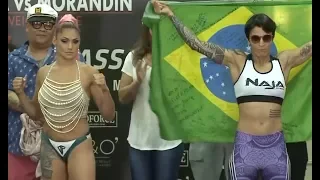 Pearl Gonzalez vs. Daiane Firmino - Weigh-in Face-Off - (Invicta FC 31) - /r/WMMA