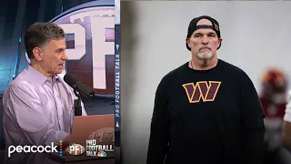 Commanders' Dan Quinn wears unlicensed shirt with feathers on logo | Pro Football Talk | NFL on NBC