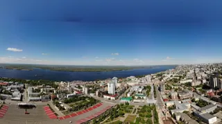 Панорама 360 градусов / строит-во станции метро "Театральная" в г. Самара / Ленинский р-н / Russia