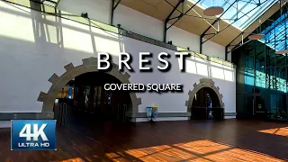 [4K]🏗️Brest Covered Square and Banksy's Secret Exhibition in 4K/Indoor Walking Tour