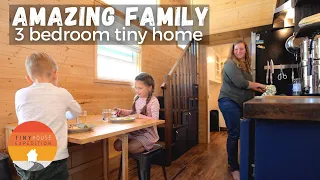 Family of 4 in 36' Tiny House w/ 3 Bedrooms - likely best family THOW!