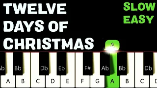 Twelve Days of Christmas Piano Tutorial CAROLS for BEGINNER #easypiano