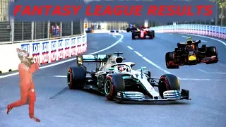 F1 Fantasy League Results - Azerbaijan Grand Prix