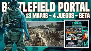 Todo sobre BATTLEFIELD PORTAL: editor de batallas, BETA, 13 mapas, 4 juegos.  Battlefield 2042