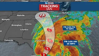 Ian Downgraded to a Tropical Storm, Winds at 65 MPH