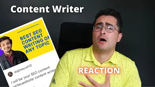 Reacting to a SEO Content Writer on Fiverr (Fiverr Gig Review)