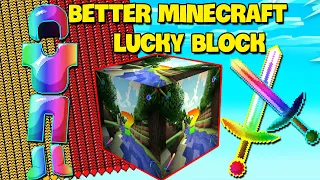 MINI GAME : BETTER MINECRAFT LUCKY BLOCK BEDWARS ** NOOB TEAM HOÁ CẦU VỒNG BẤT TỬ ??