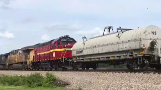 UP power and Carolina Coastal Railway GP15 trail on NS 126